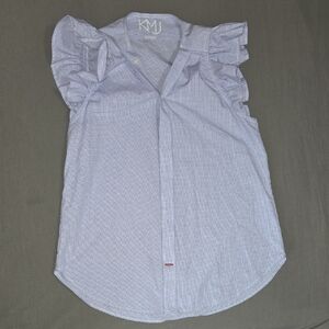 KMJ Women's Ruffled Blouse - Light Blue